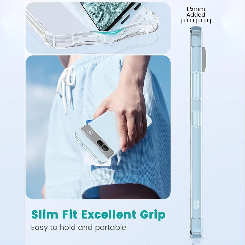Techsuit Nárazuvzdorný Průhledný Silikon Google Pixel 9 Pro Clear - náhled 5