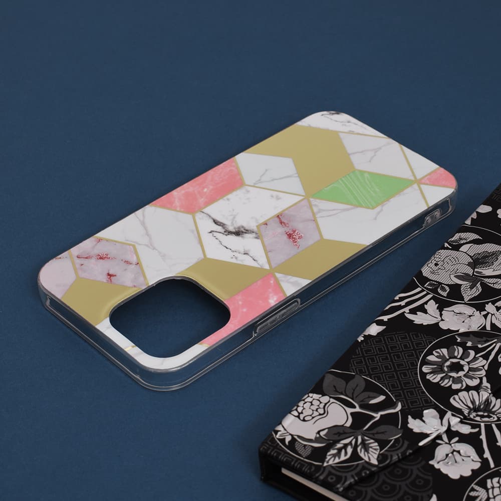 Techsuit Marble Series iPhone 13 Pro Max Fialový Hex - náhled 5