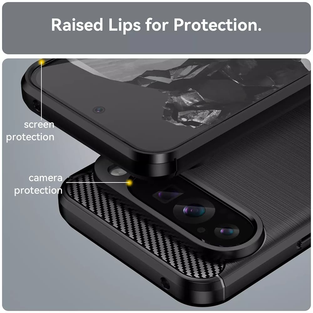 Techsuit CarbonSilicone kryt na Google Pixel 9 Pro XL modrý - náhled 5