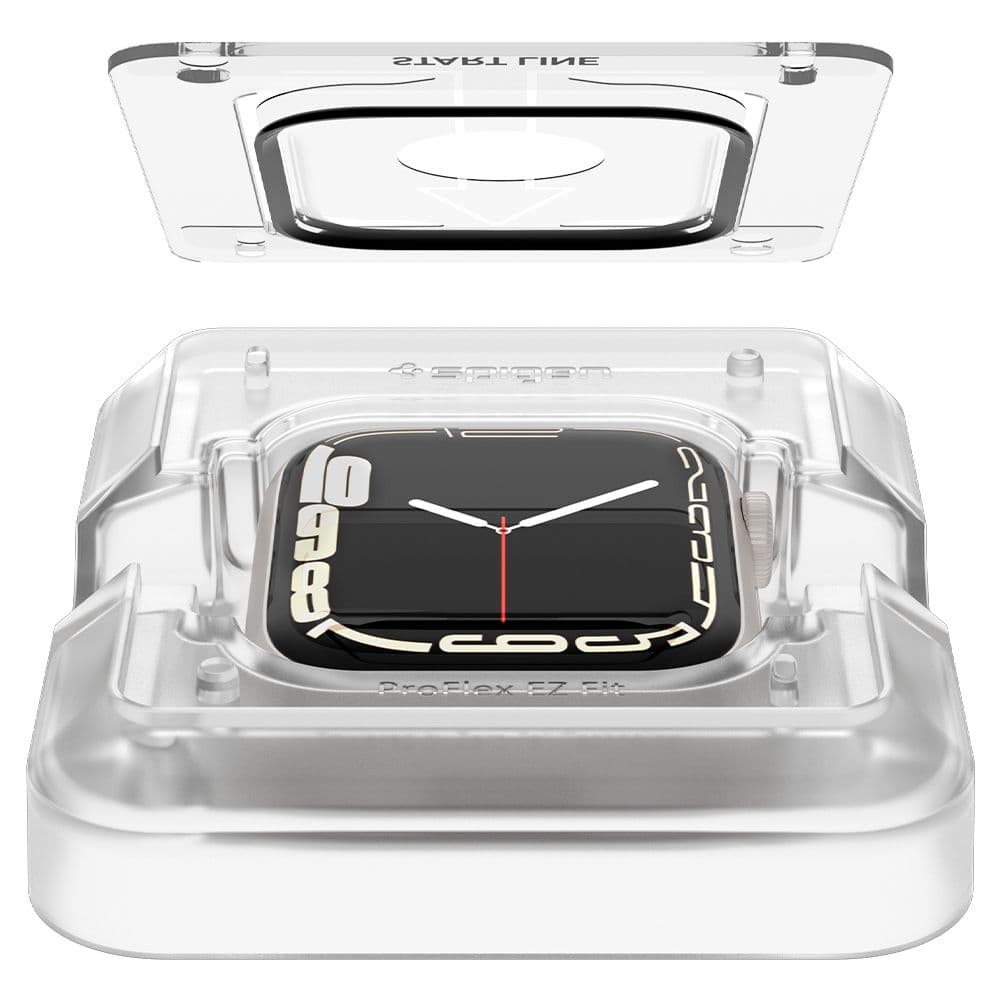 Spigen ProFlex EZ Fit 2 kusy Apple Watch 7 8 9 45mm Černá - náhled 5