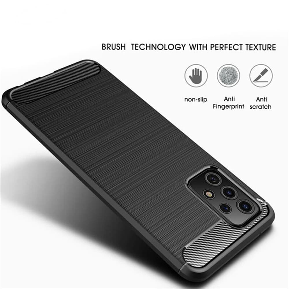 Techsuit Karbon Silikon Samsung Galaxy A53 5G Černý - náhled 5