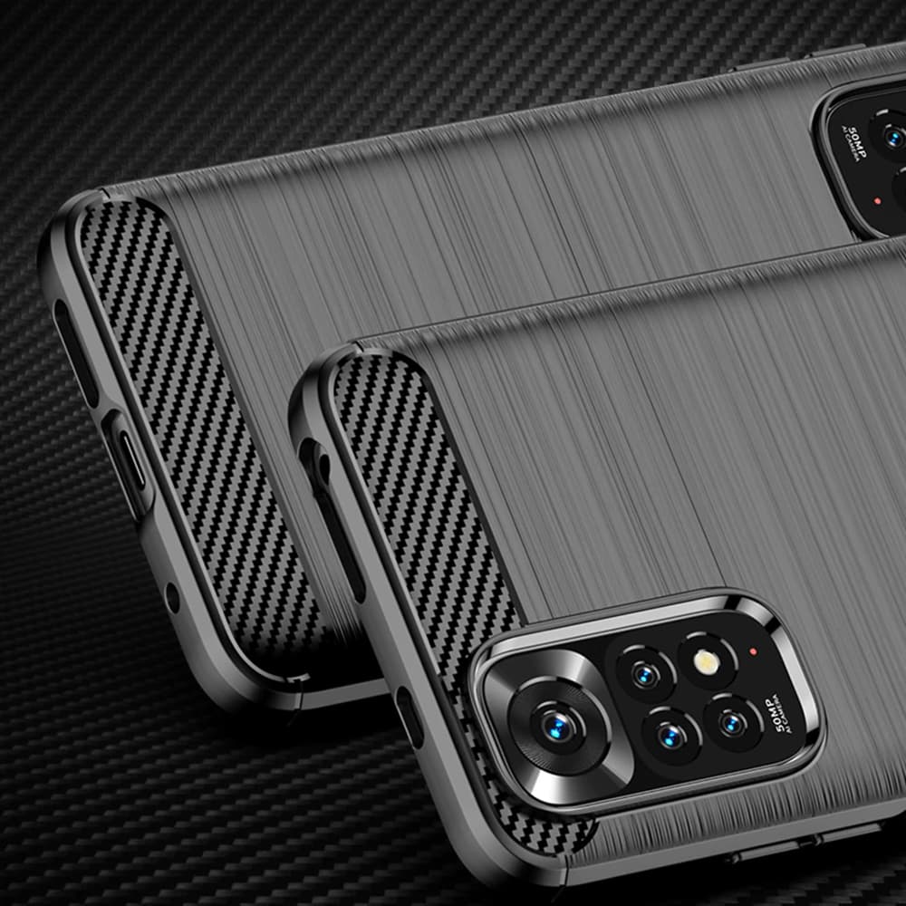 Techsuit Karbon Silikon Xiaomi Redmi Note 11 Note 11S Černý - náhled 5