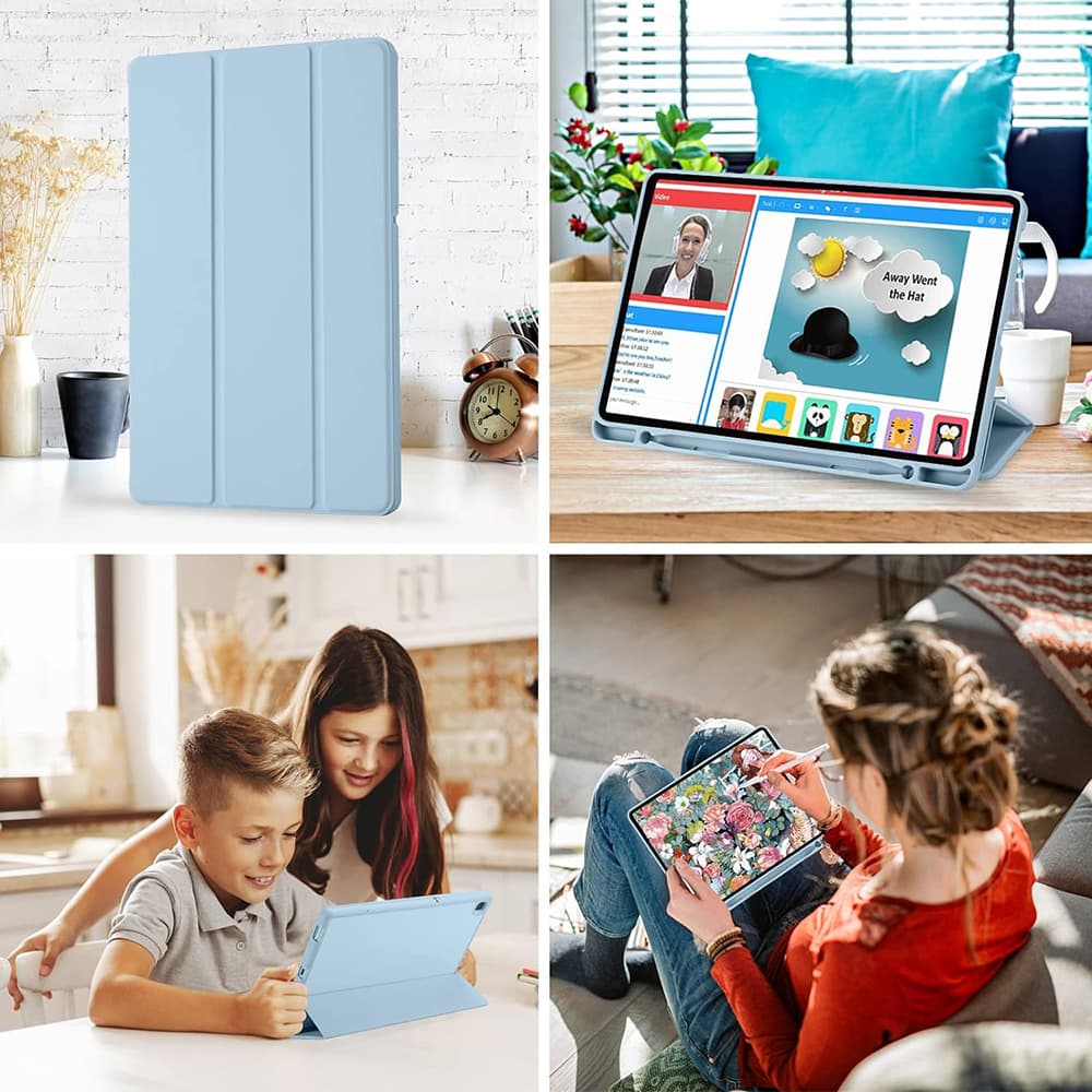 Techsuit Flex Trifold držák pera Samsung Galaxy Tab S6 Lite Nebesky modrá - náhled 5