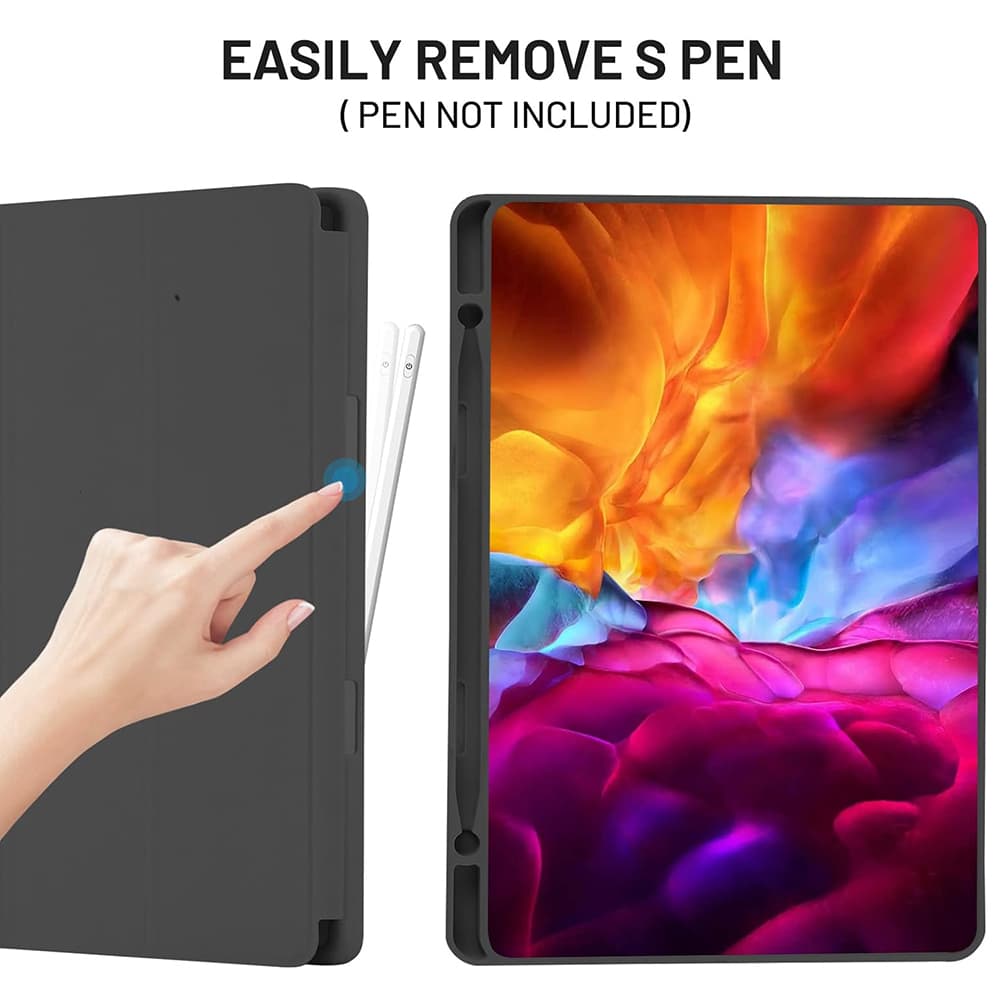 Techsuit Flex Trifold s držákem tužky Samsung Galaxy Tab S6 Lite Černá - náhled 5