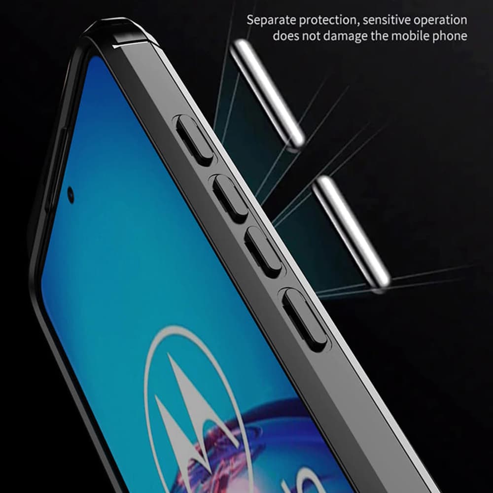 Techsuit Karbon Silikon Motorola Moto G60 Černý - náhled 5
