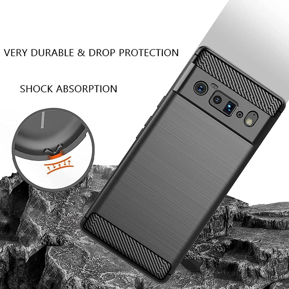 Techsuit Carbon Silicone pro Google Pixel 6 Pro černý - náhled 5