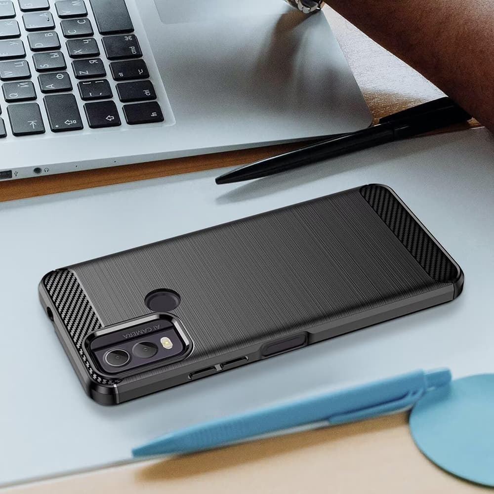 Techsuit Carbon Silicone Nokia C22 Černá - náhled 5