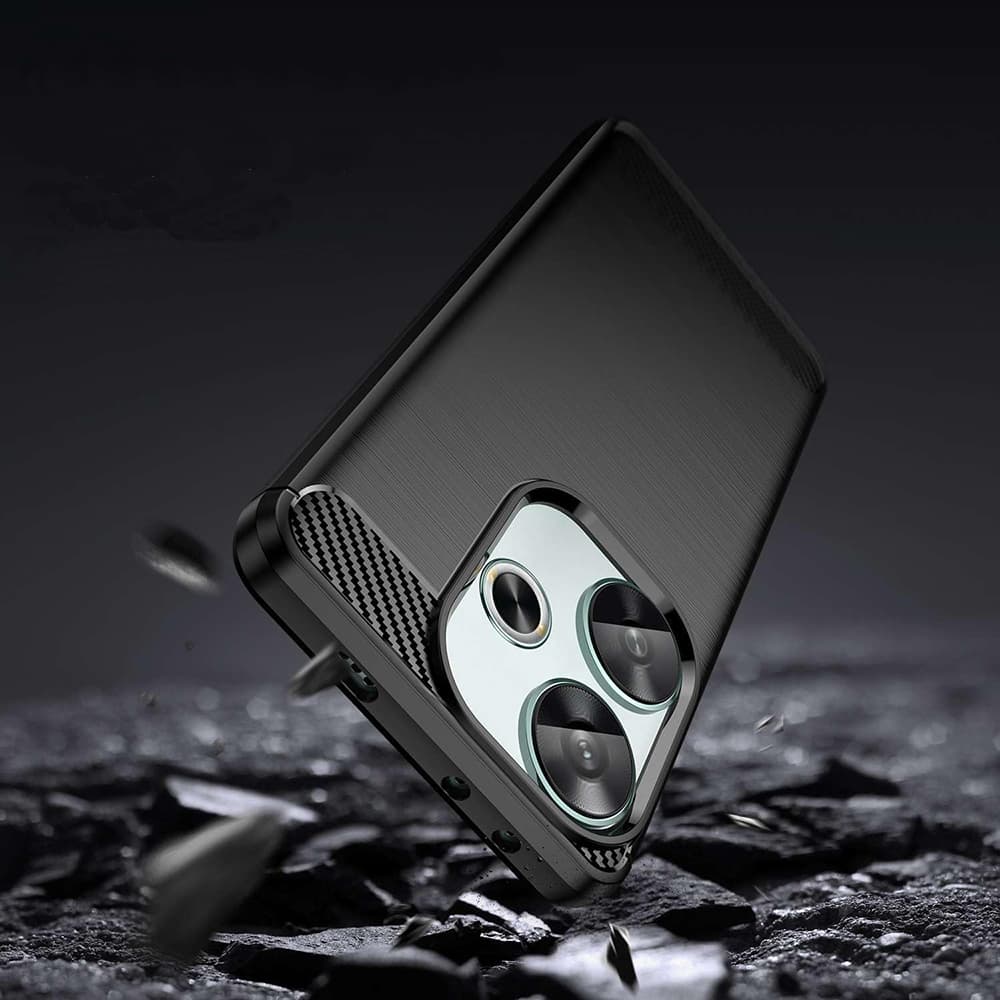 Techsuit Karbon Silikon Xiaomi Poco F6 Černý - náhled 5