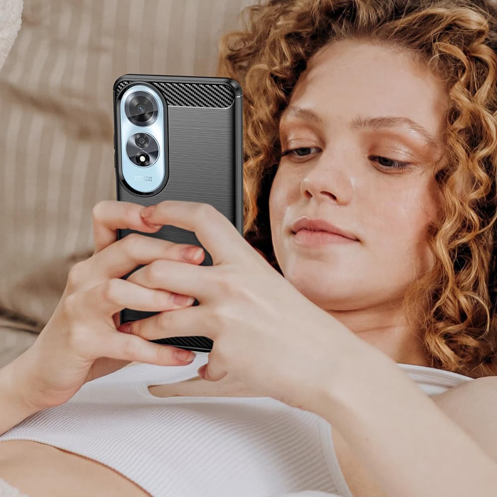 Techsuit Karbon Silikon Oppo A60 4G Black - náhled 5