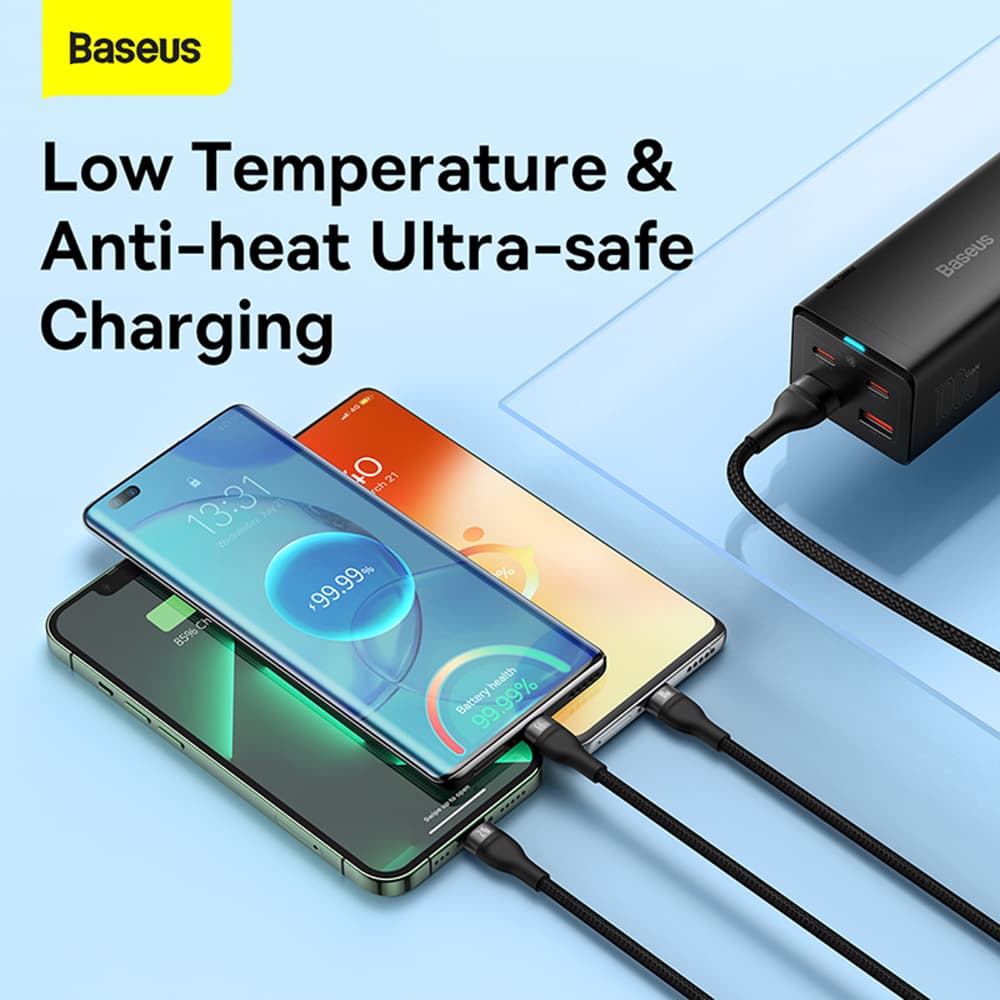 Baseus Datový kabel Flash Series 2 USB Type-C Lightning Micro-USB 66W 1.2m Černý - náhled 5