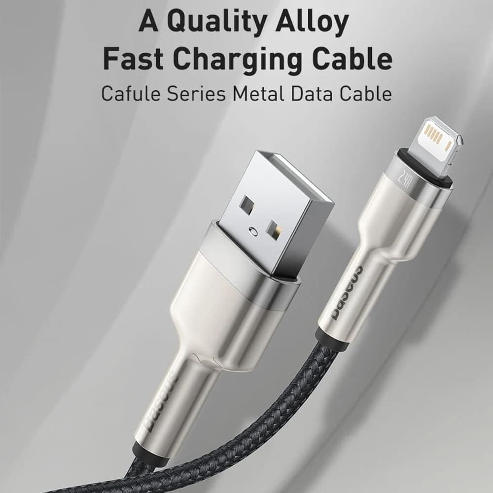 Baseus Cafule Series Metal USB to Lightning kabel 1m Purple - náhled 5