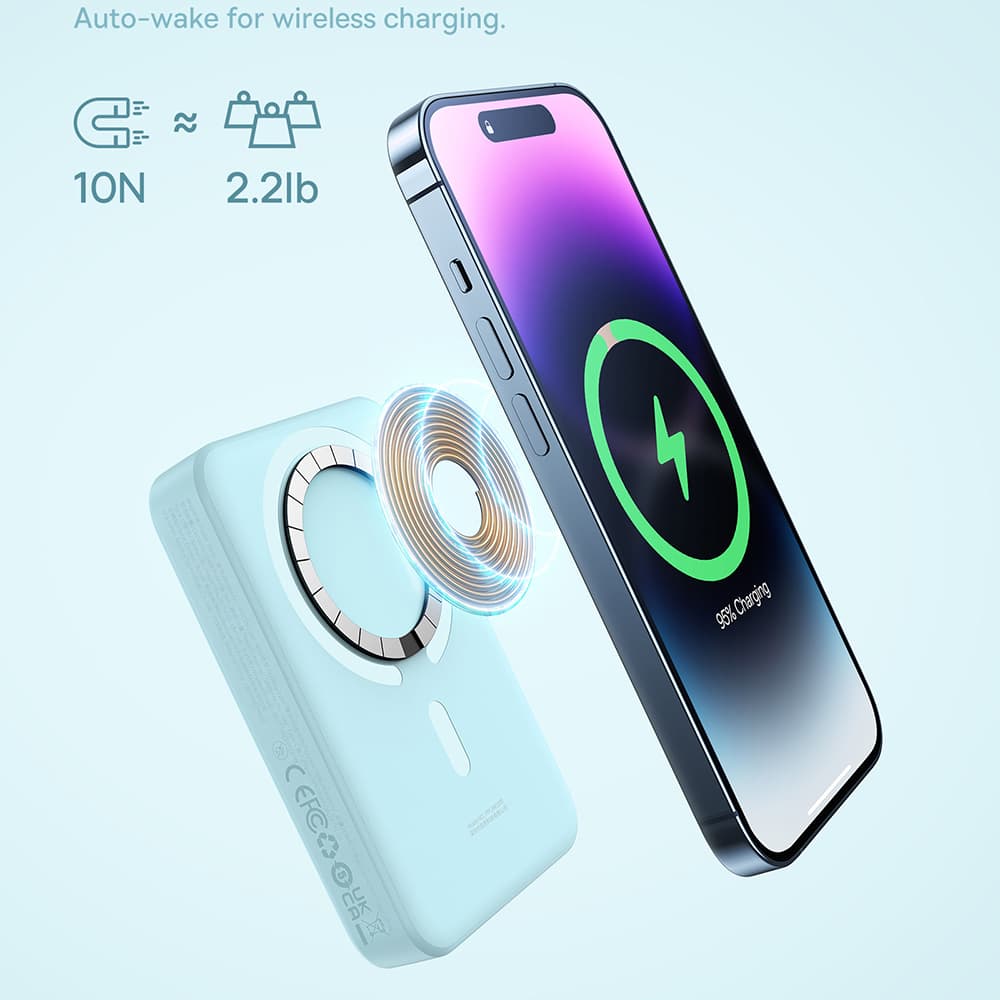 Baseus Power Bank Mini 10000mAh 30W MagSafe USB-C modrá - náhled 5