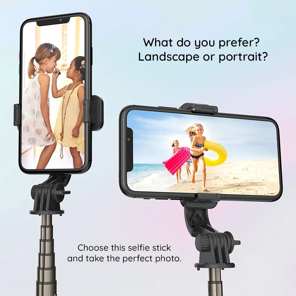 Techsuit Mini Selfie Tyč L10 Stabilní Stativ Bluetooth 360 Černá - náhled 5