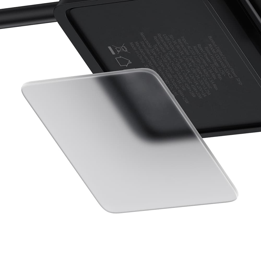 Baseus PowerCombo 3xAC USB Type-C 65W US Plug černý - náhled 5