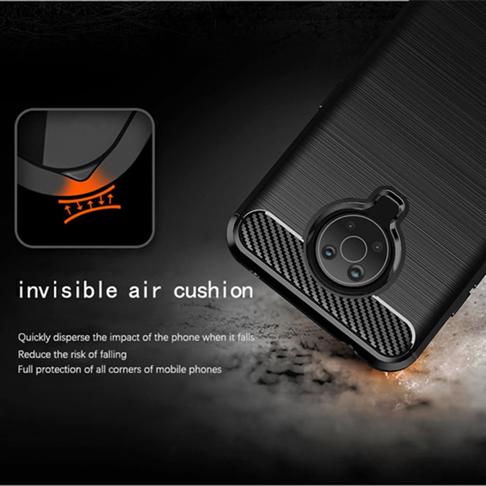 Techsuit Karbon Silikon Nokia G10 G20 Černá - náhled 5