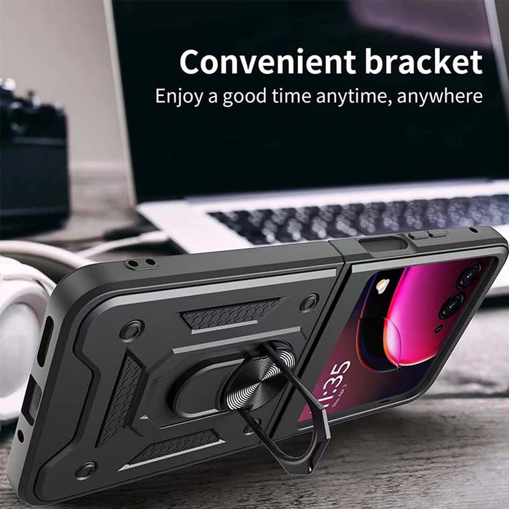 Techsuit CamShield Series kryt Motorola Razr 50 Ultra Black - náhled 5