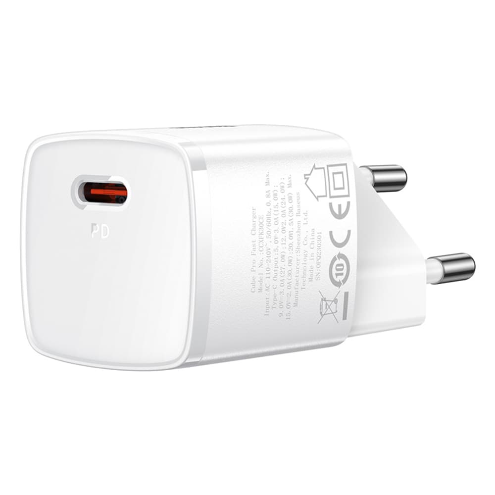 Baseus Wall Charger Cube Pro CCXF000302 30W USB C bílá - náhled 5