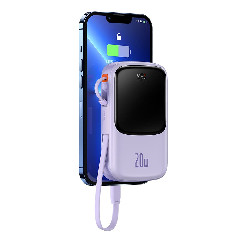 Baseus Power Bank Qpow Pro PPQD030005 20000mAh 20W fialová - náhled 5