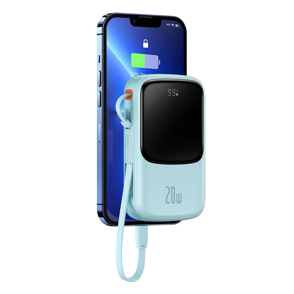 Baseus Powerbanka Qpow Pro 20000mAh 20W s kabelem USB-C Lightning Modrá - náhled 5