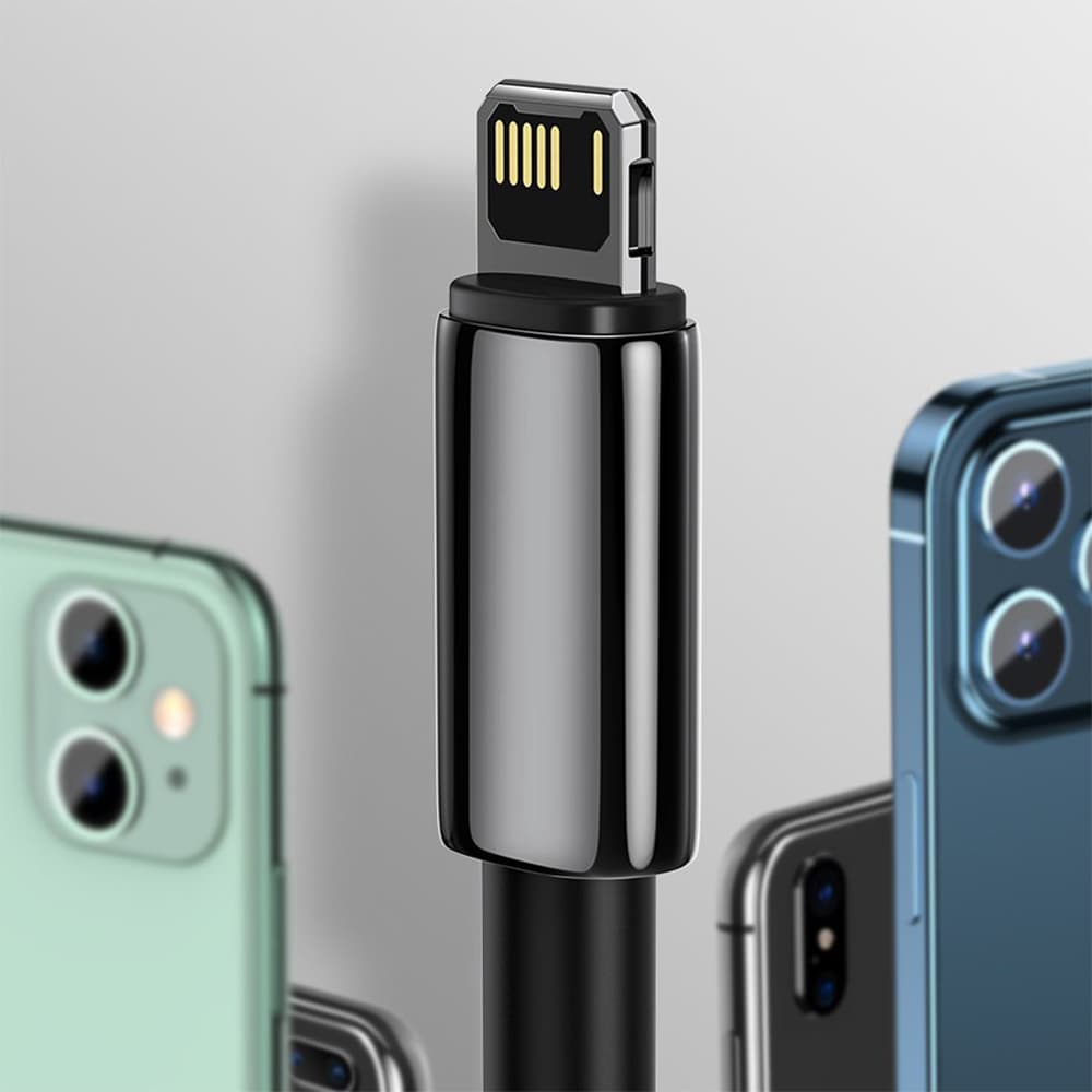 Baseus Kabel Tugsten Gold USB na Lightning 2.4A 1m Černý - náhled 5