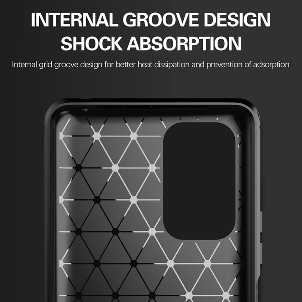 Techsuit Karbon Silikon Xiaomi Redmi Note 10 Pro Note 10 Pro Max Černý - náhled 5