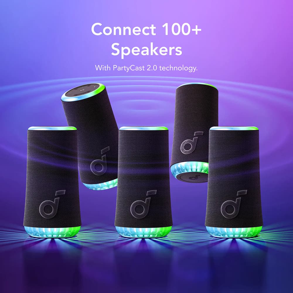 Anker Wireless Speaker SoundCore Glow A3166G31 360° zvuk 30W IP67 modrá - náhled 5