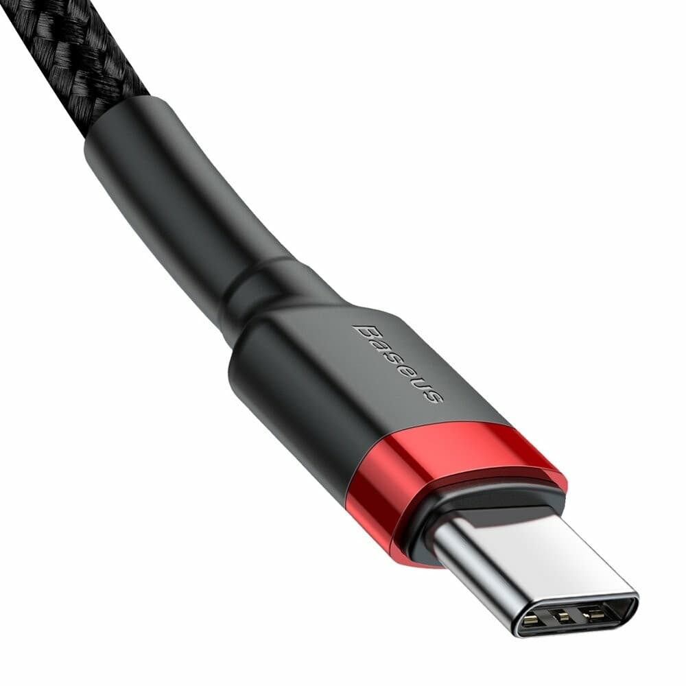 Baseus Kabel Cafule Type-C Type-C 60W 1m červeno-černý - náhled 5