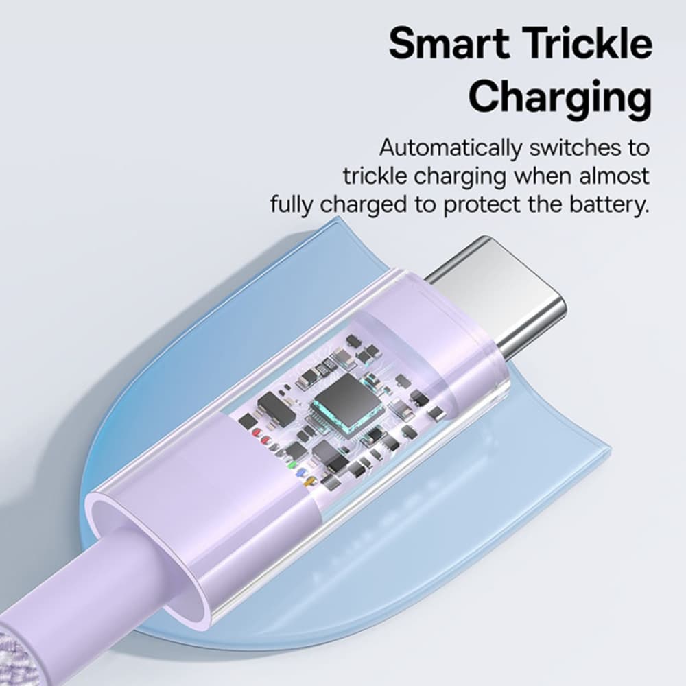 Baseus Data Cable Gem USB to Type-C 100W 1m Nebula Purple - náhled 5