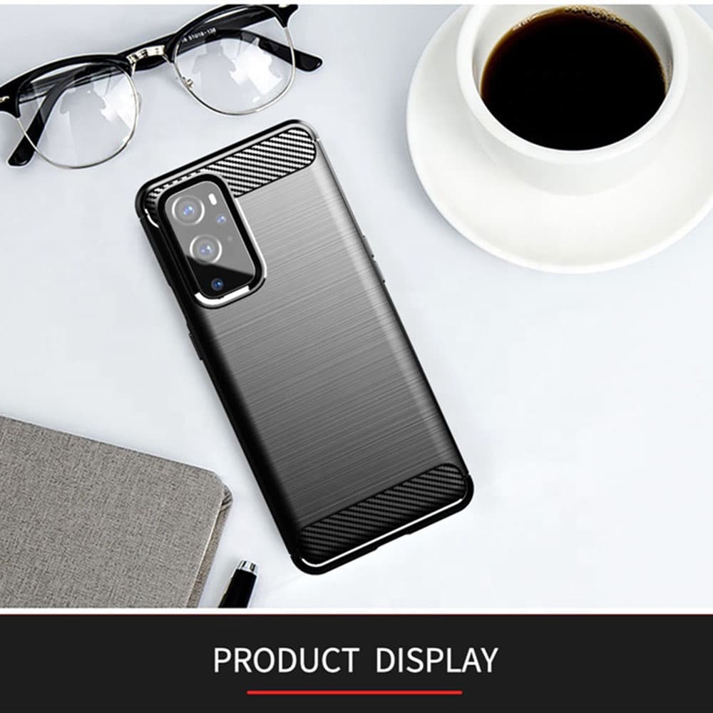 Techsuit Uhlíkový Silikon OnePlus 9 Pro Černý - náhled 5