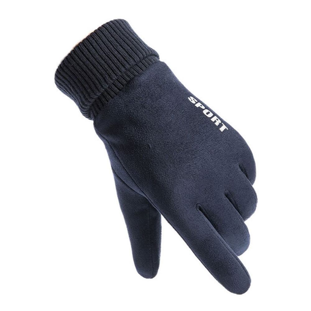 Techsuit Dotykové rukavice semiš PU kůže modré (ST0009) - náhled 5