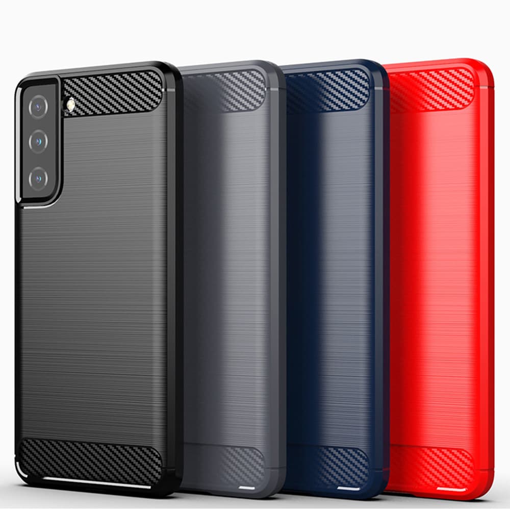 Techsuit Karbon Silikon Samsung Galaxy S21 Plus 5G Černý - náhled 5