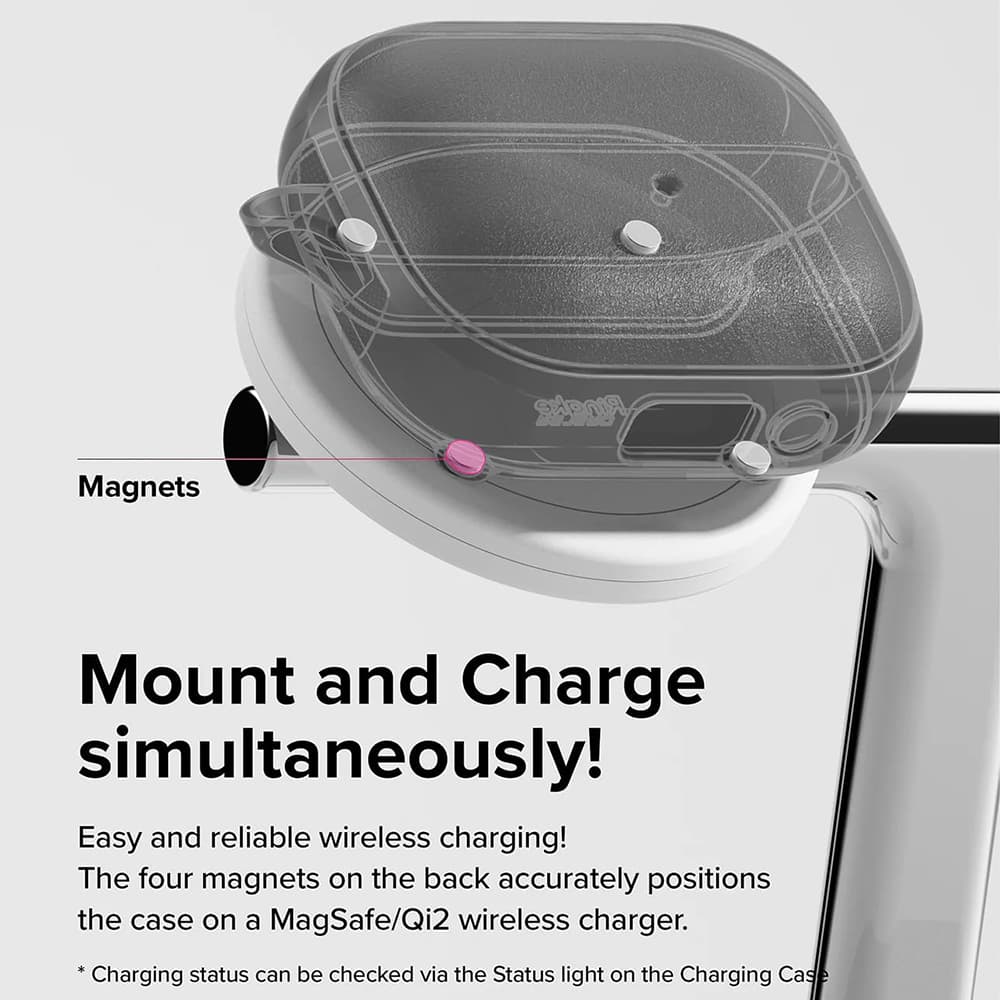 Kryt Ringke Protection Onyx Magnetic pro Samsung Galaxy Buds 3/3 Pro Korálová - náhled 5