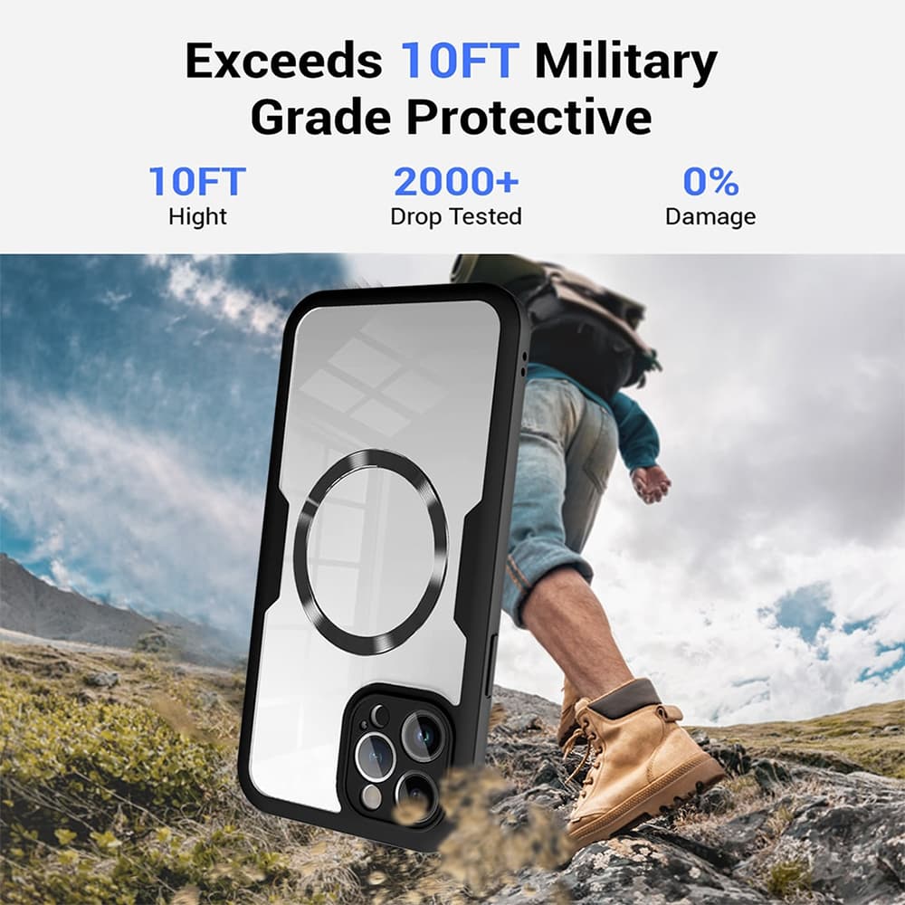 Techsuit ColorVerse 360 MagSafe Series Ochranné sklo iPhone 13 Pro Modrá - náhled 5