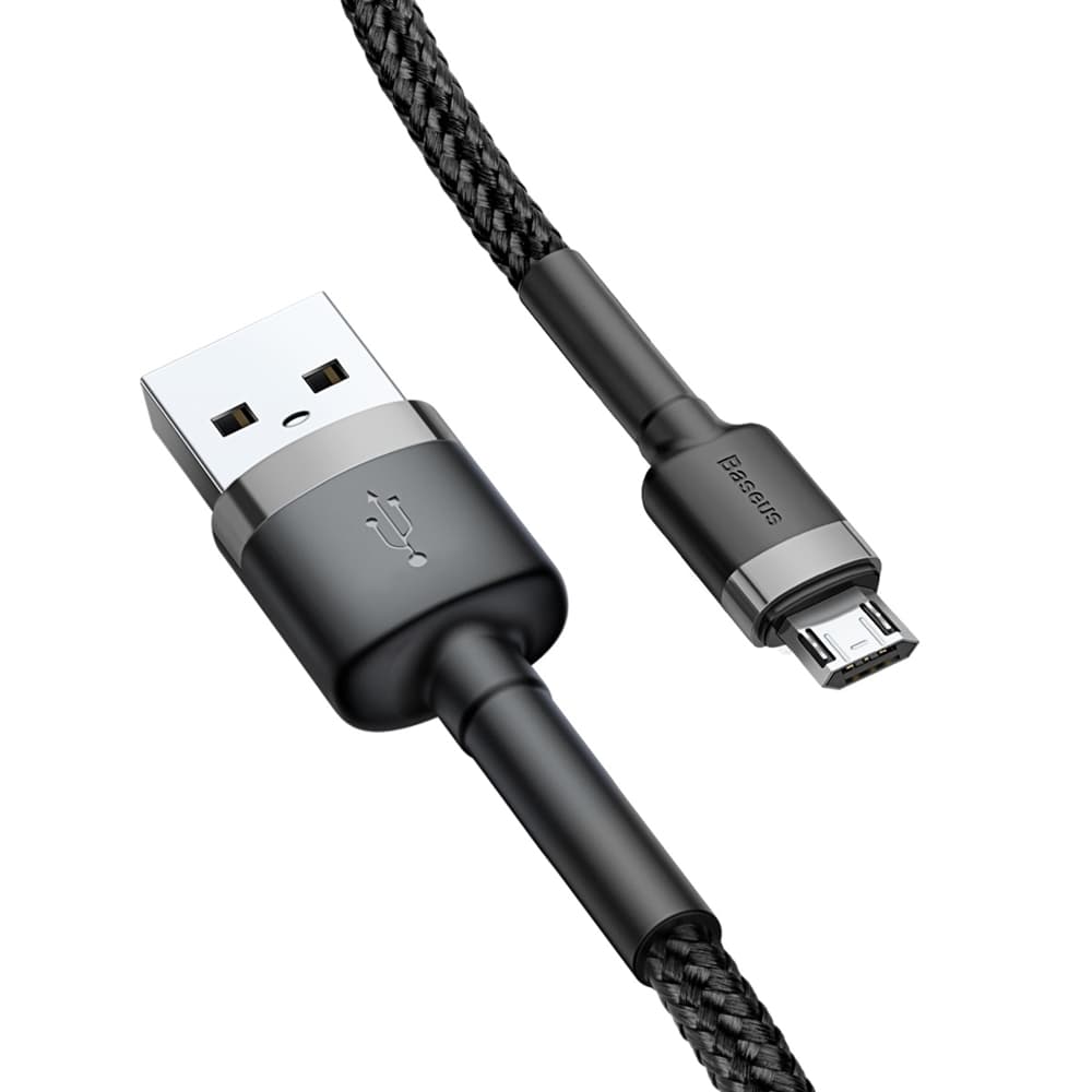 Baseus Datový kabel Cafule CAMKLF-CG1 USB na Micro-USB 2m Šedý černý - náhled 5
