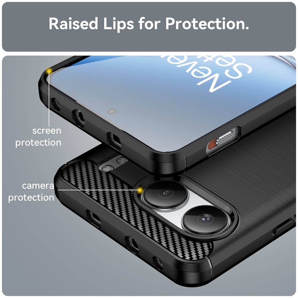 Techsuit Carbon Silicone pro OnePlus Nord 4 černá - náhled 5