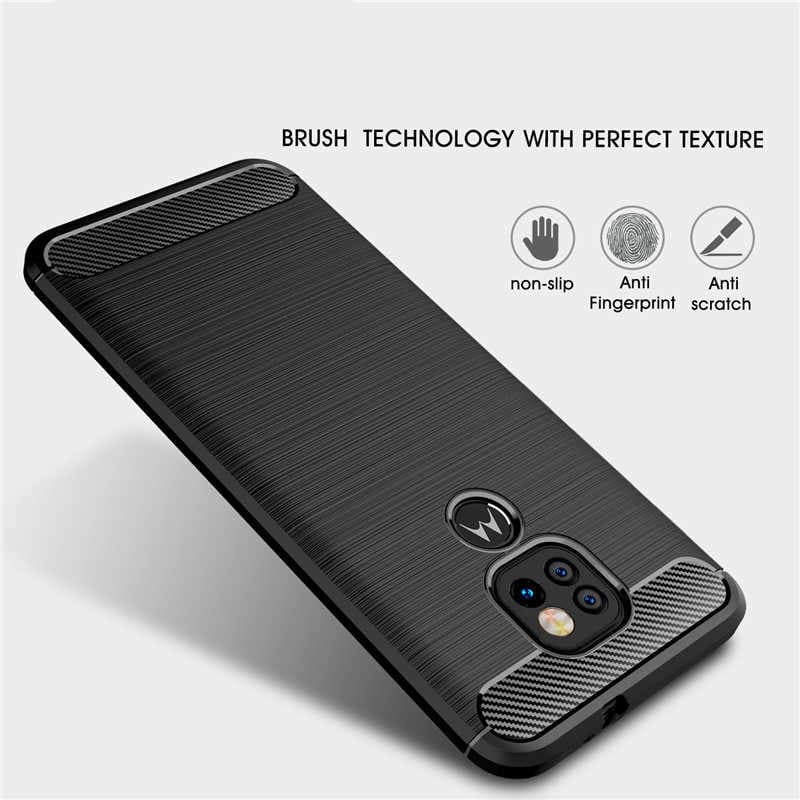 Techsuit Karbon Silikon Motorola Moto E7 Plus Moto G9 Play Černý - náhled 5