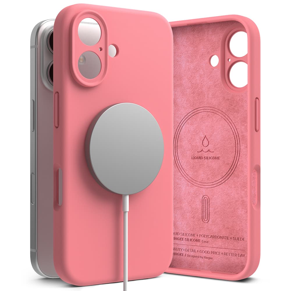 Ringke Silicone Magnetic MagSafe pro iPhone 16 Plus růžová - náhled 5