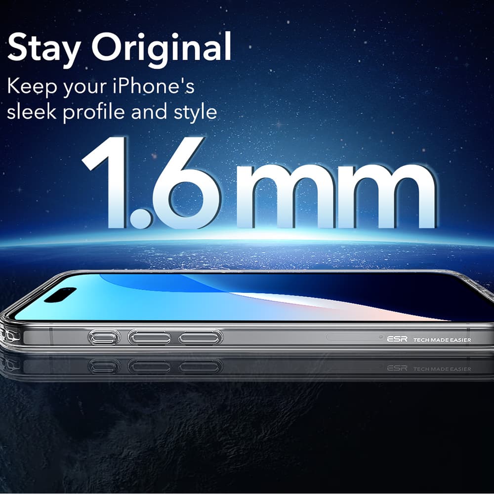 ESR Classic Hybrid HaloLock pro iPhone 16 Pro matně průhledný - náhled 5