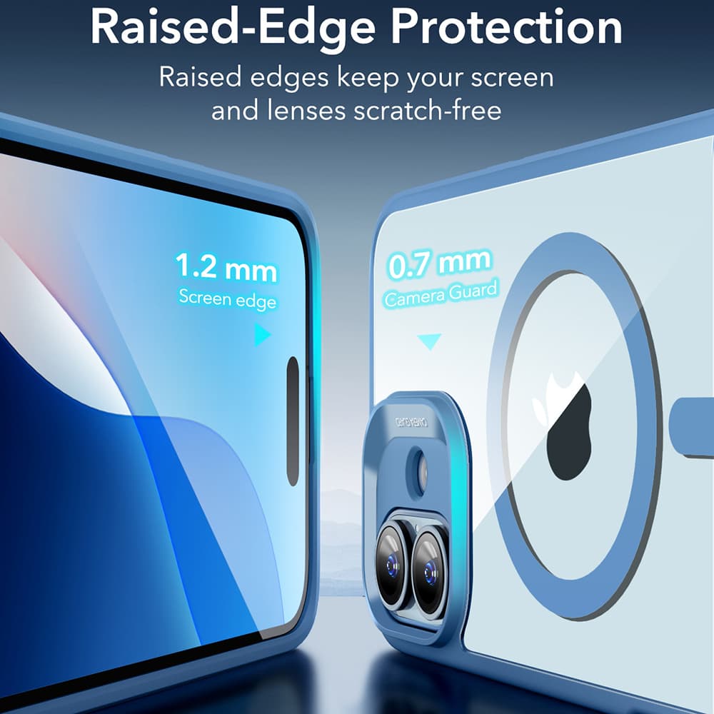 ESR Classic Hybrid HaloLock pro iPhone 16 průhledná modrá - náhled 5