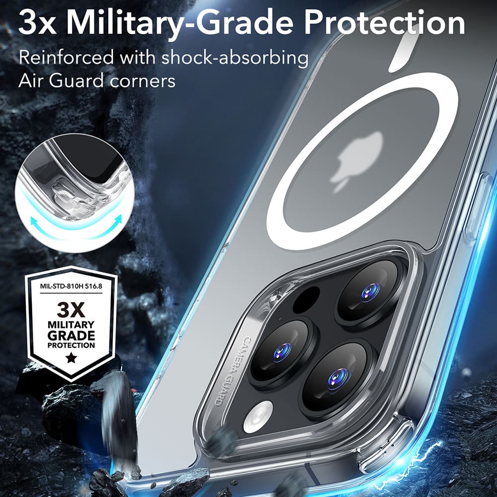 ESR Classic Hybrid HaloLock pro iPhone 16 Pro Max v matně průhledné - náhled 5