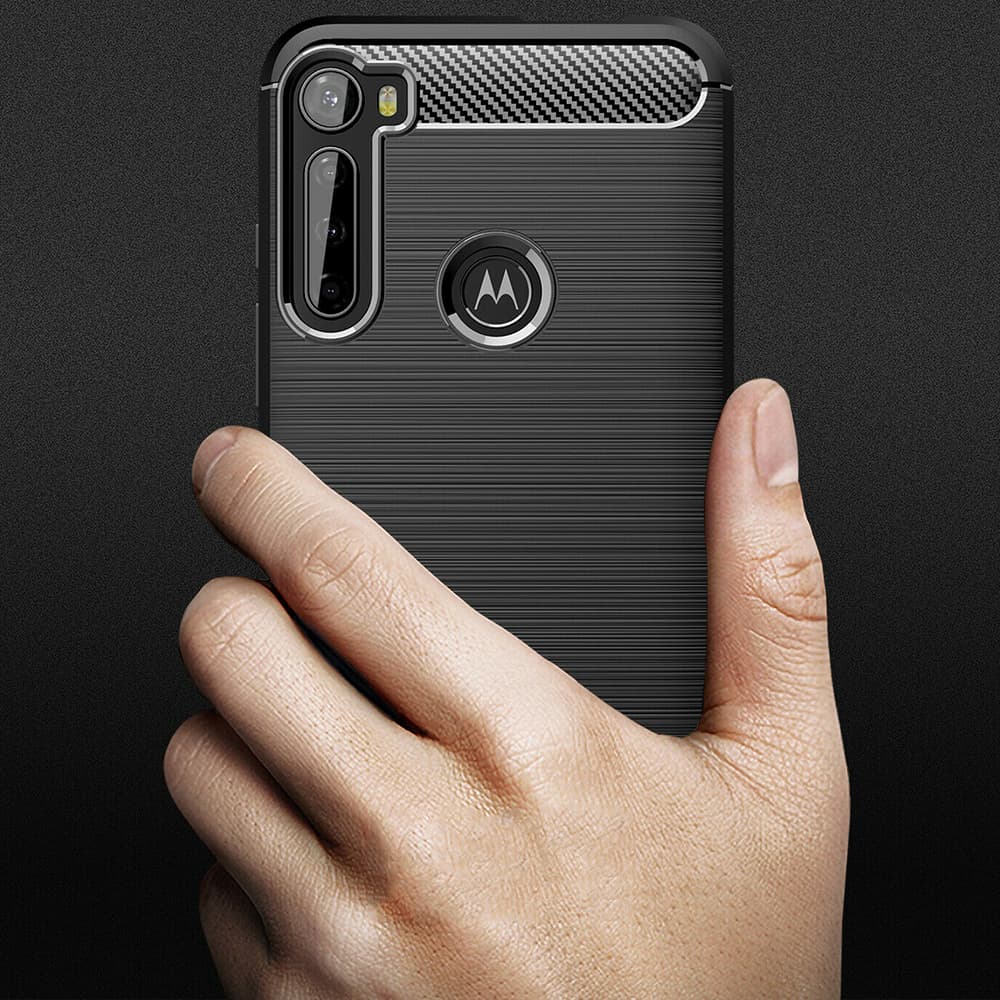 Techsuit Karbon Silikon Motorola One Fusion Plus Černá - náhled 5