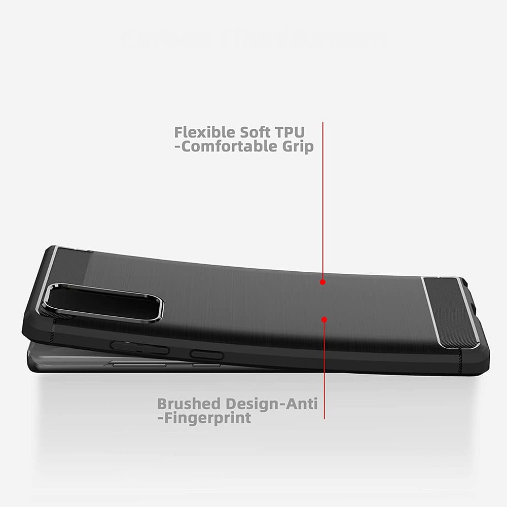 Techsuit Karbon Silikon Samsung Galaxy Note 20 Note 20 5G Černý - náhled 5