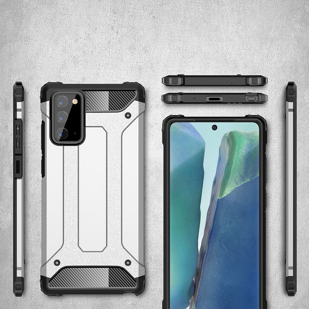 Techsuit Hybridní brnění Samsung Galaxy Note 20 Note 20 5G Černá - náhled 5