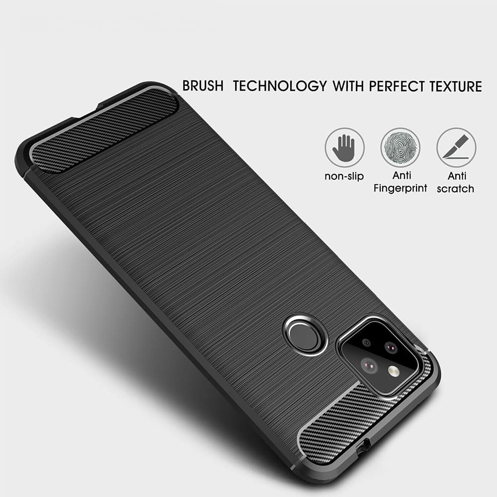 Techsuit Carbon Silicone Google Pixel 5 Černá - náhled 5