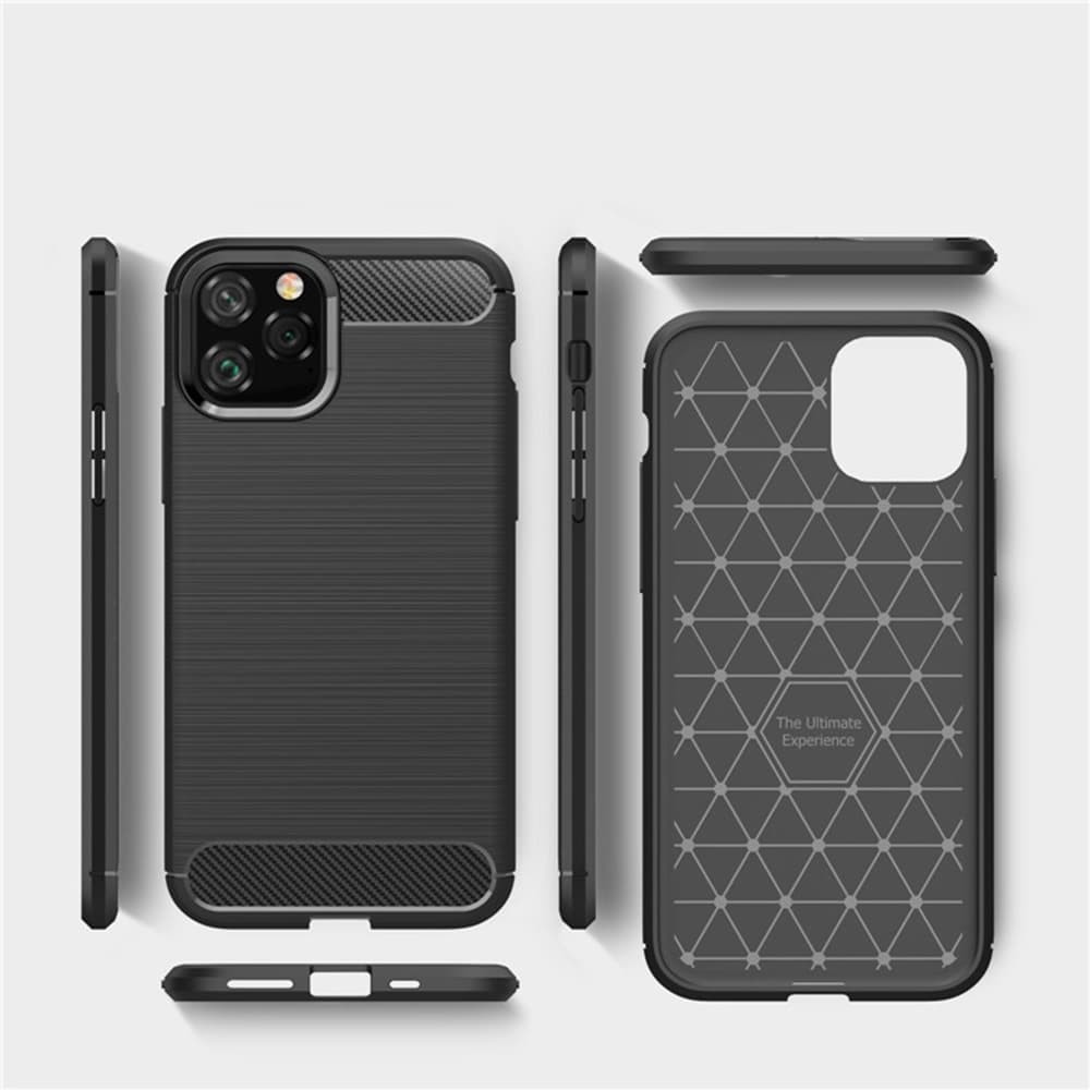 Techsuit Karbon Silikon iPhone 12 Pro Max Černý - náhled 5