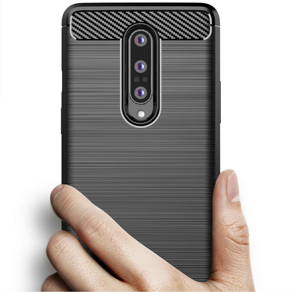Techsuit Karbon Silikon OnePlus 8 Černý - náhled 5