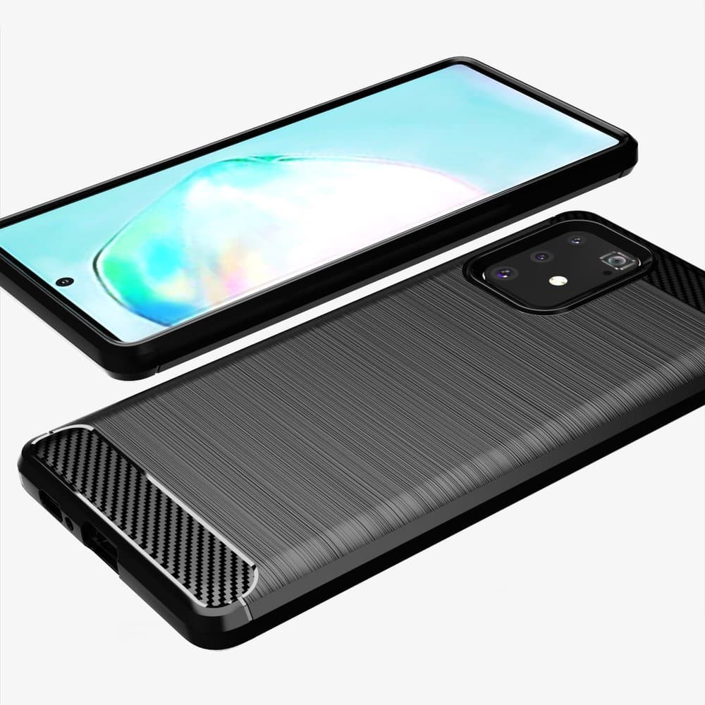 Techsuit Karbon Silikon Samsung Galaxy S10 Lite Černý - náhled 5