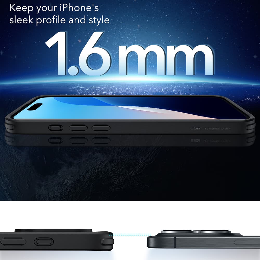 ESR Classic Hybrid HaloLock iPhone 16 Pro Max Matná černá - náhled 5