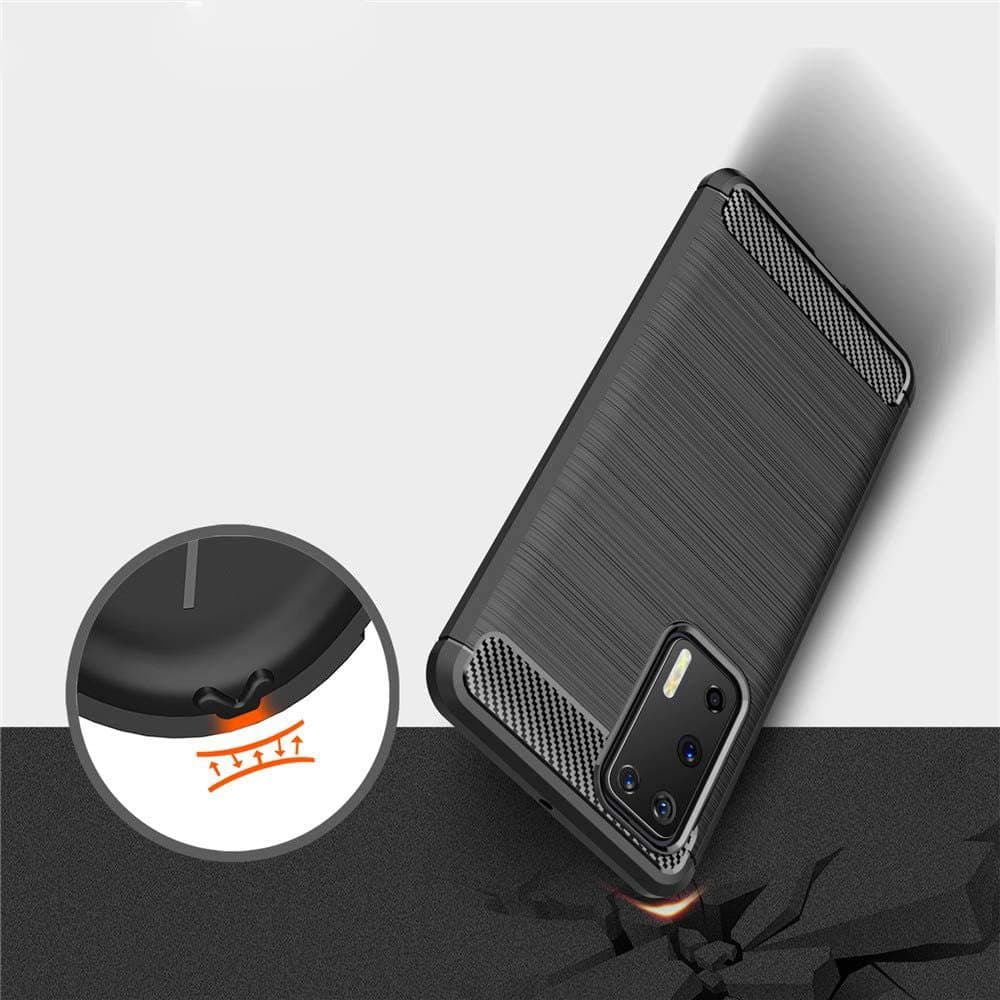 Techsuit Karbon Silikon Huawei P40 Pro Černý - náhled 5