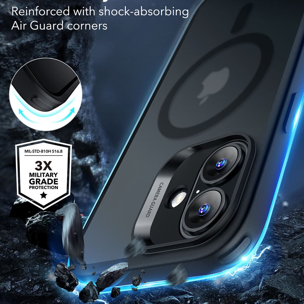 ESR Classic Hybrid HaloLock iPhone 16 Matná Černá - náhled 5